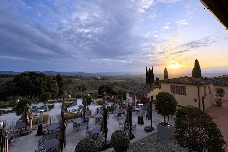 お部屋からの眺め。朝焼けが素晴らしく美しかったです