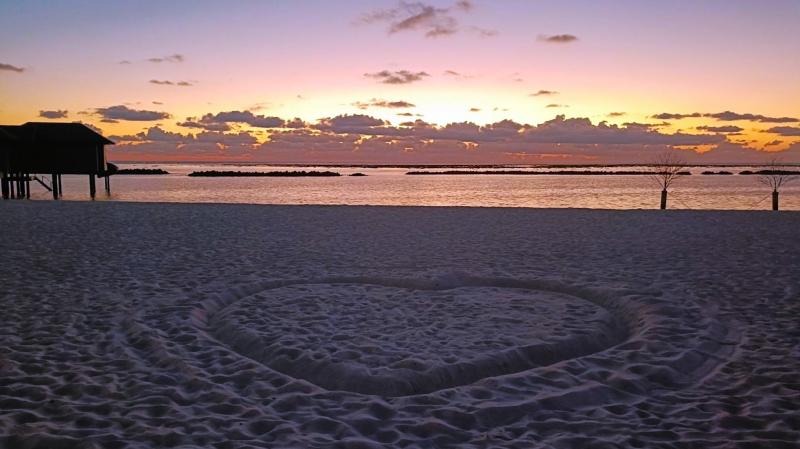 サンドアートもいたるところに作られています。スタッフのホスピタリティを感じます