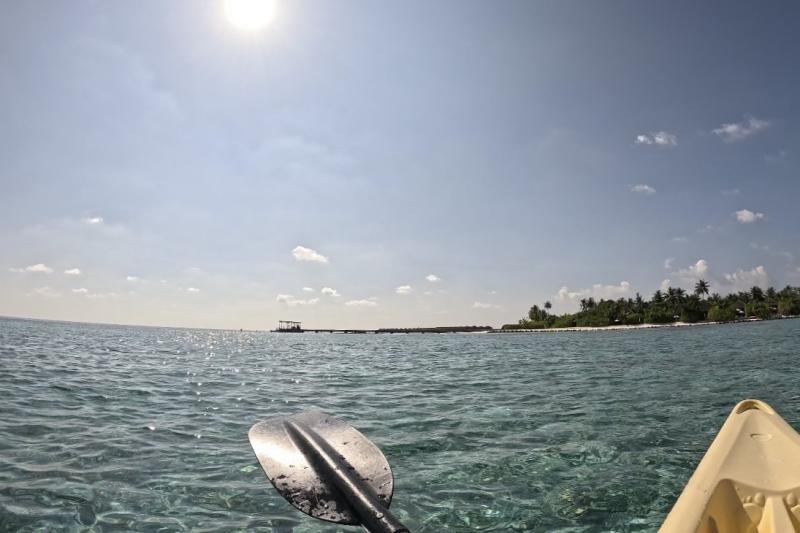 カヌーをしながら見た海が絶景でした