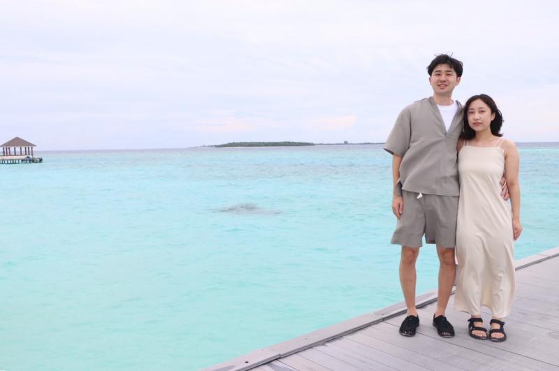 リゾートでウェディングフォト