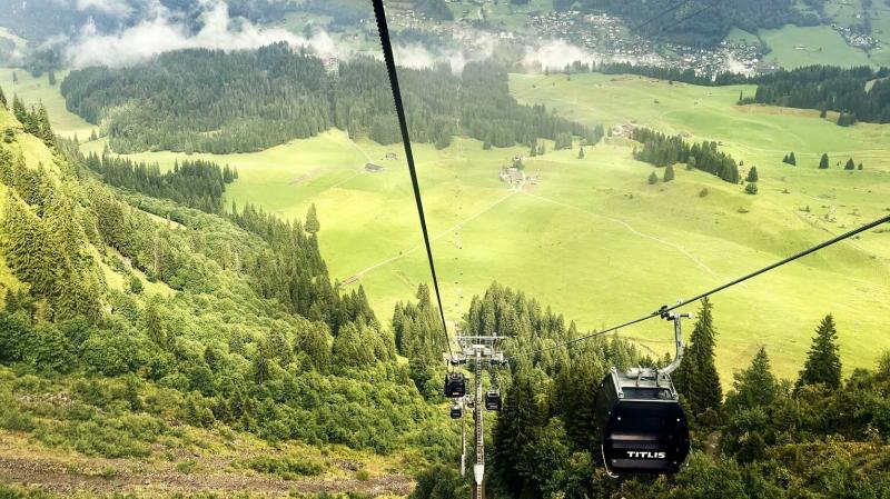 ゴンドラのティトリス エクスプレスからの景色