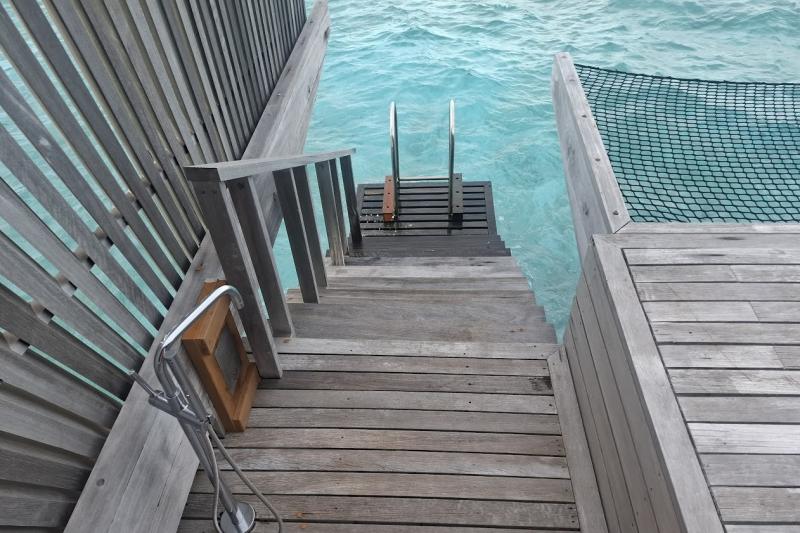 テラスから直接海へ入れます