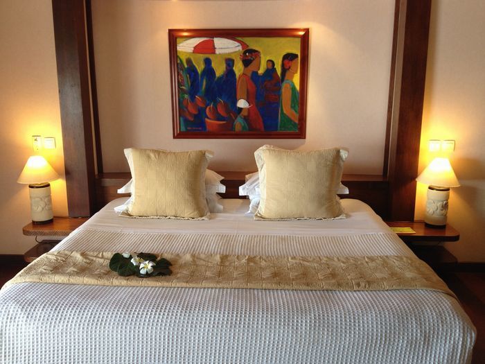 ポリネシアンな可愛らしいベッドルーム