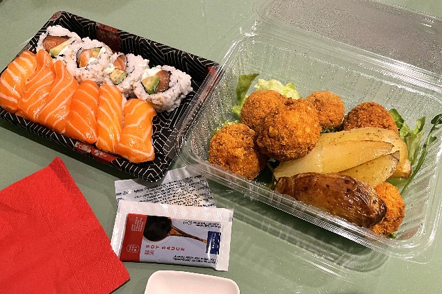 ポルペッテとお寿司