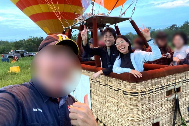 ケアンズ滞在中に参加した熱気球ツアー。ツアークルーの方が日本大好きでとってもユーモラスでした