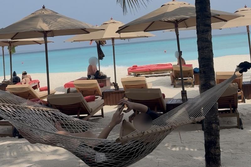 ハンモックでのんびり