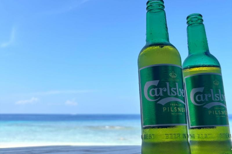 朝からビールを堪能