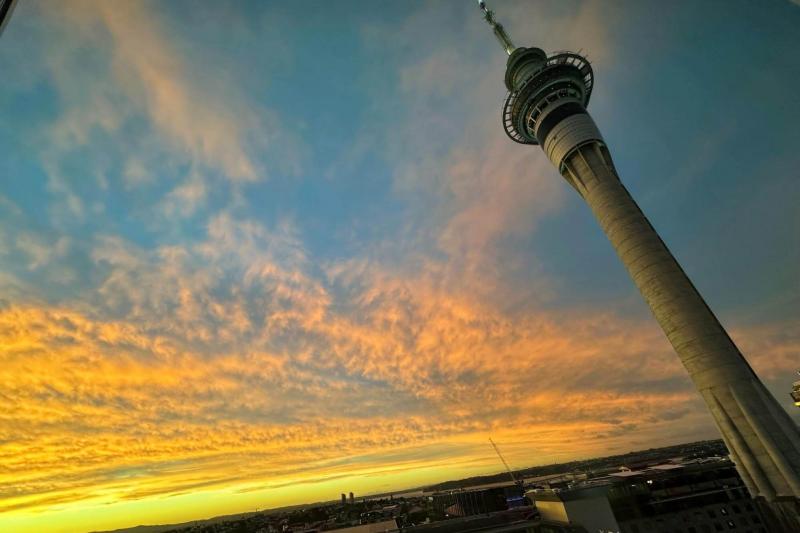ザ グランド バイ スカイシティのホテルからの綺麗な夕景です