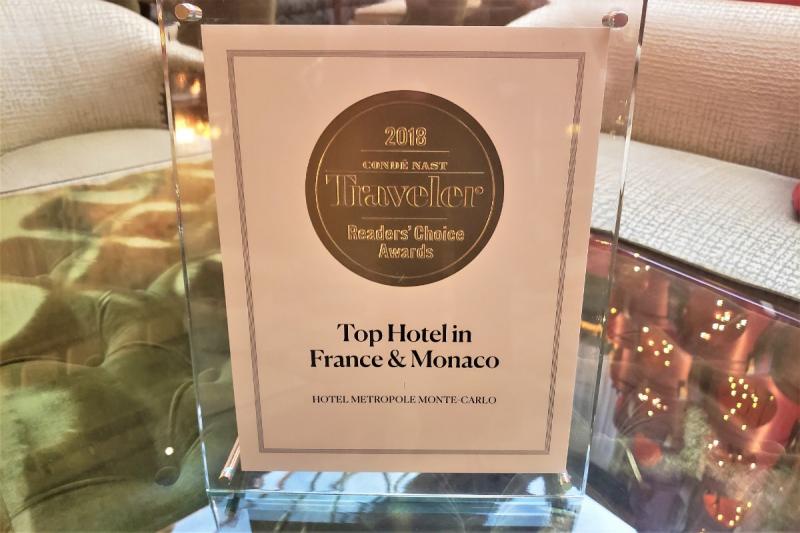 「2018 Top Hotel inFrance amd Monaco」というホテルで名誉ある賞を受賞しています