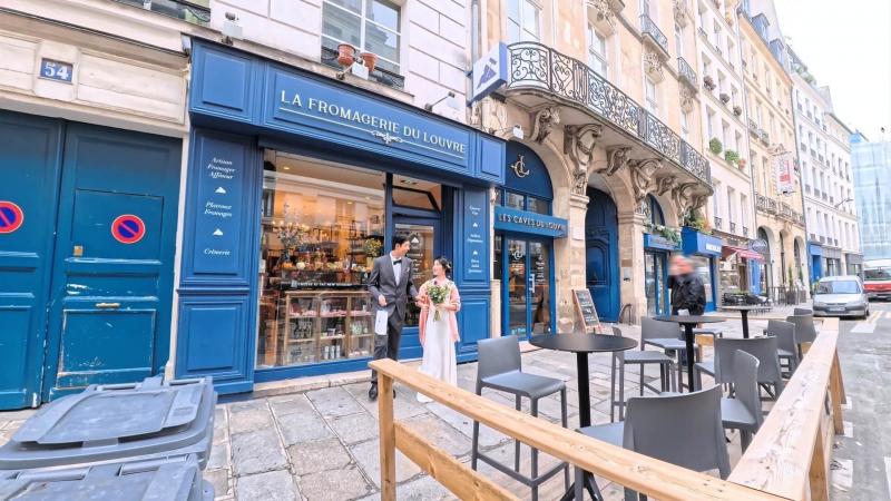 念願のチーズ専門店でのフォト撮影の様子