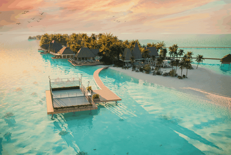 水上のパデルテニス