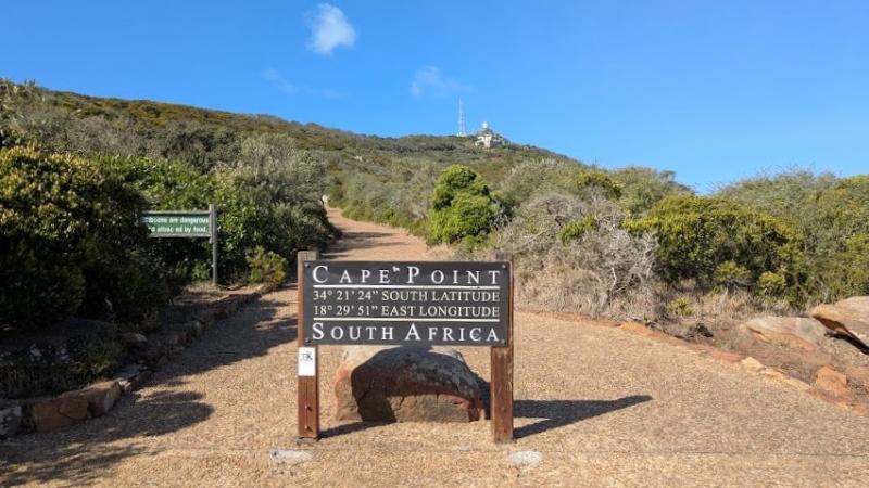 ケープポイントのシンボル。ハイキングはこちらが入口