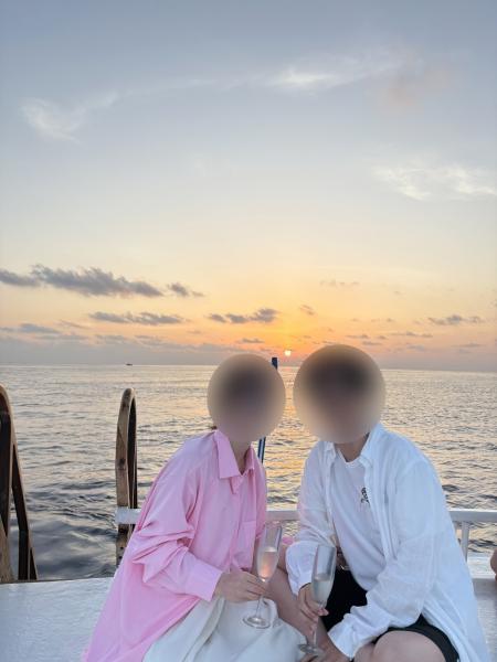 サンセットドルフィンクルーズの船でスタッフが撮ってくれました！