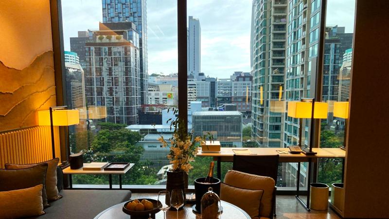 お部屋から望むバンコクの街並み