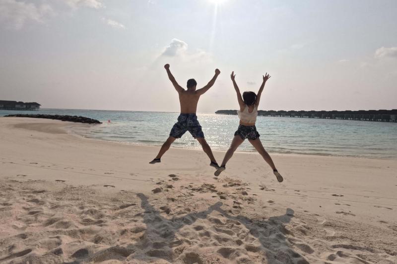 最終日に二人で撮りました。チェックアウト日が一番ゆっくりできました