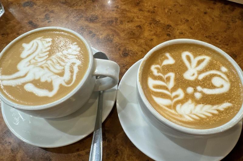コーヒーアートもかわいい！