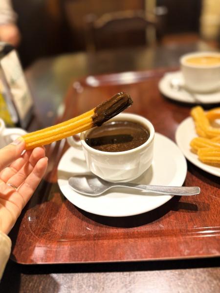 「Chocolateria El Puert」のチュロス（サンセバスチャン）