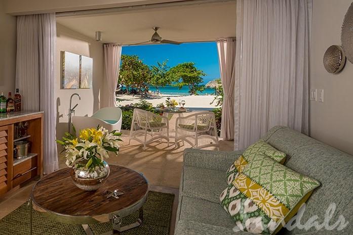 Beachfront Honeymoon Walkout One-Bedroom Butler Suite