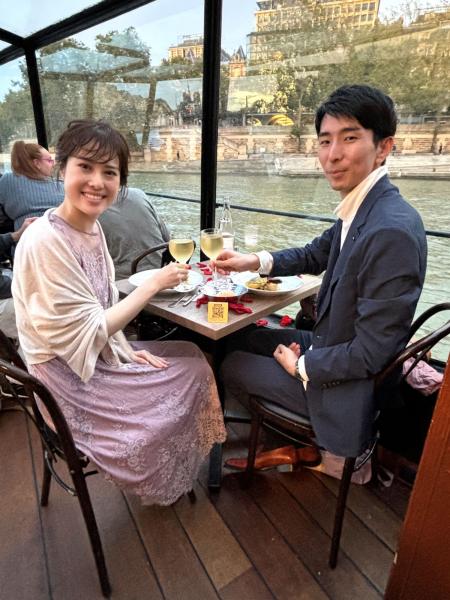 ディナークルーズで乾杯