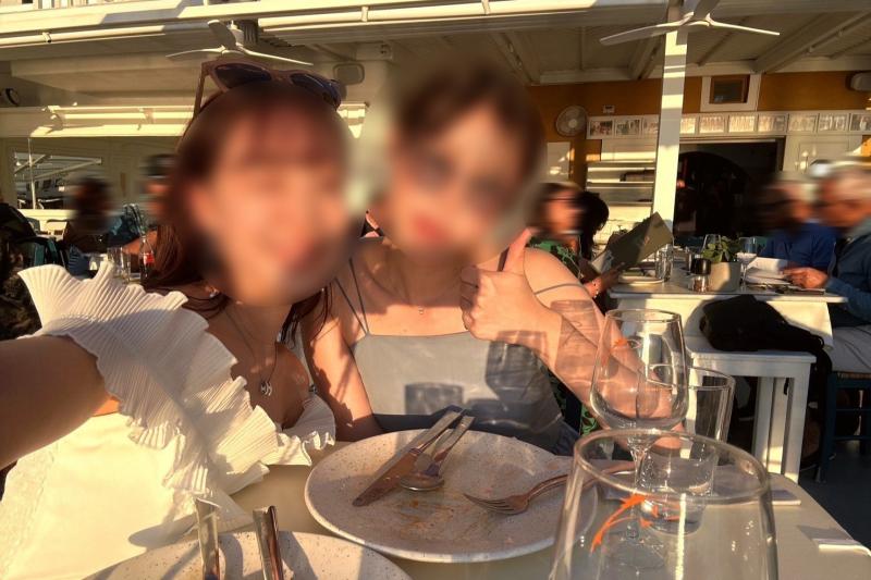 最高のサンセットディナー inサントリーニ島