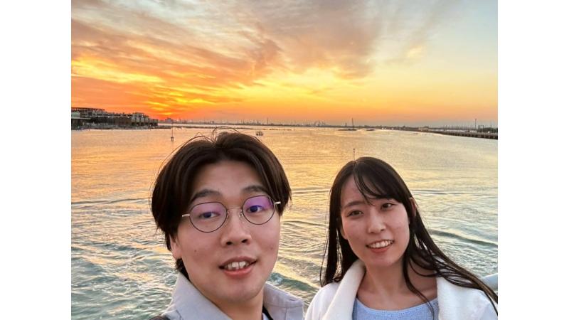 ベネチアの海に沈む夕日