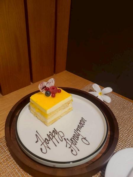 サプライズケーキもいただきました。至れり尽くせりです