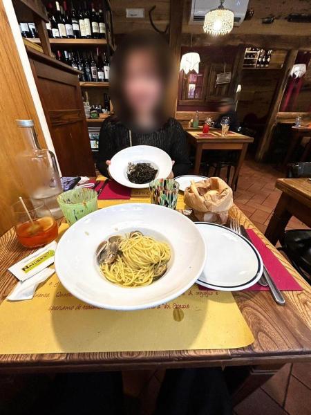 本場のイカ墨パスタ～、おいしそう！