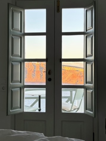 ベッドからの朝焼け