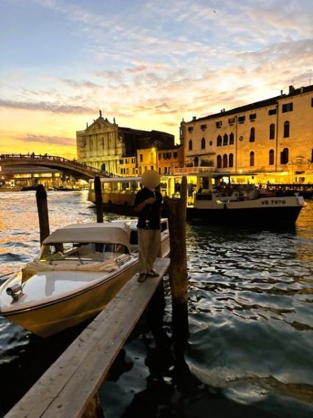 ベネチアの夕方の景色。最高！