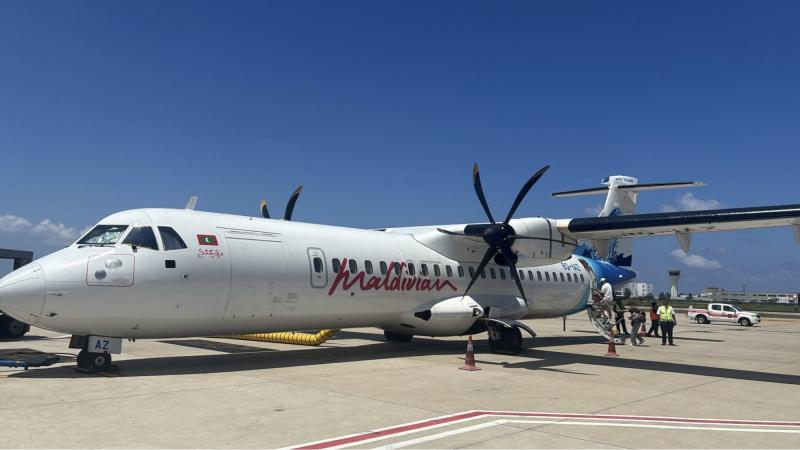マーレからの国内線の飛行機