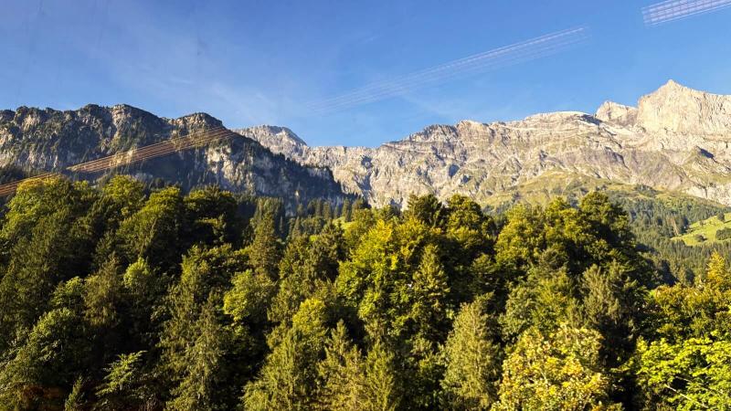ルツェルンから30分くらいすると山深い景色に変わります