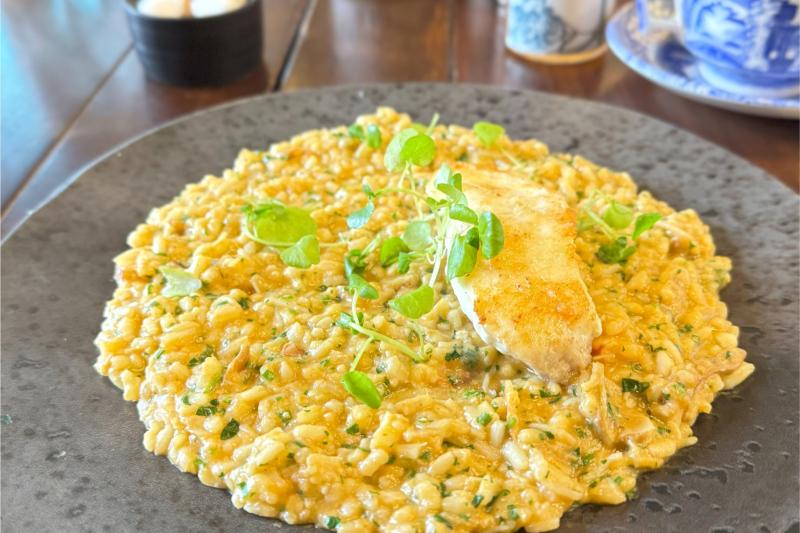 白身魚のリゾット