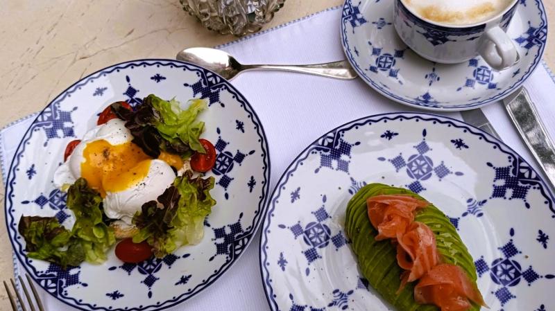 わたしは朝食をいただきました