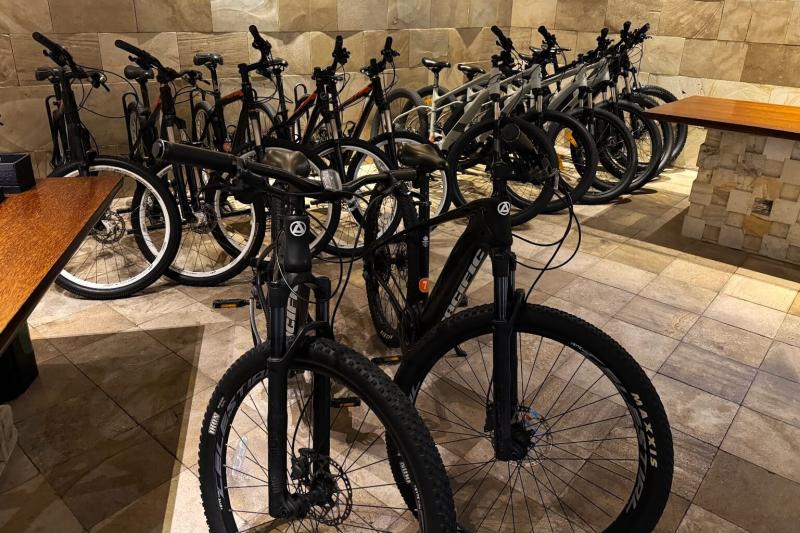 電動自転車で散策もOK