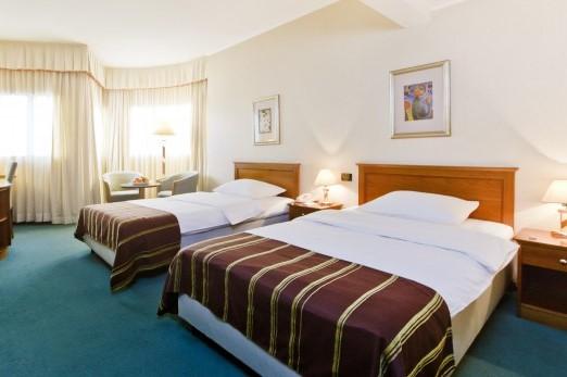 【ホテル ドブロブニク】街の中心地イェラチッチ広場に位置し、主な観光スポットやショッピングエリアなどに近い、便利なロケーションの４つ星ホテル。214の客室と8つのスイートがあります。