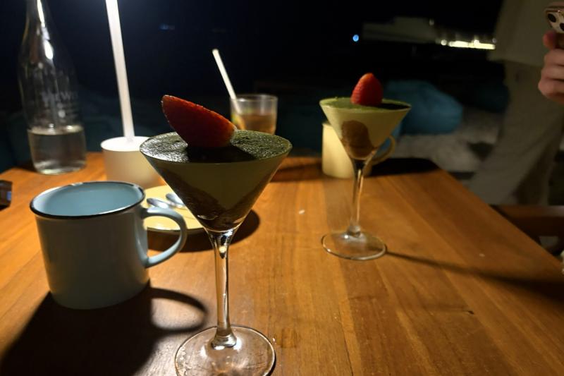 レストラン「ホーカー」のデザート、抹茶ティラミス