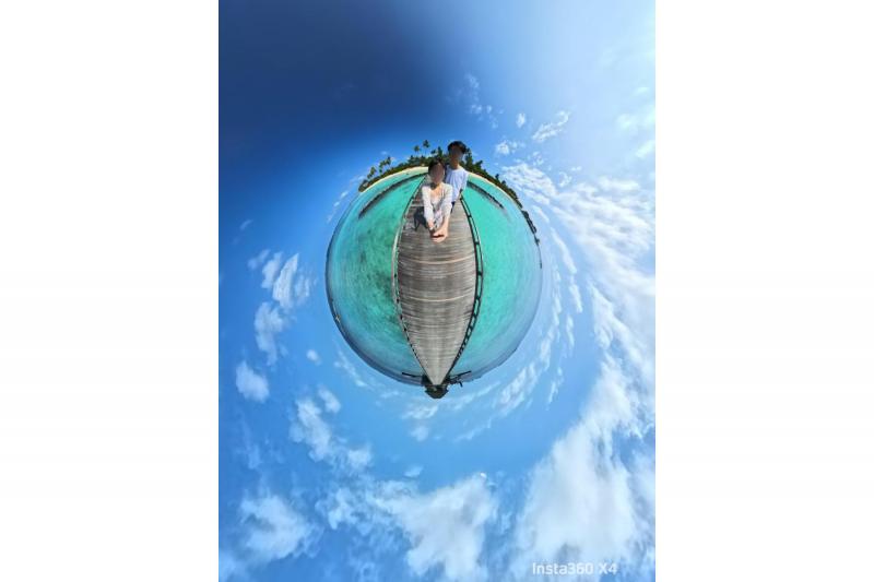 今回のハネムーンのために、360度カメラをレンタルしました。とってもおすすめです！