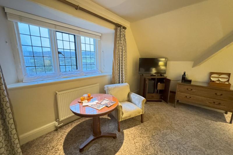 お部屋からはゴルフ場が見えます