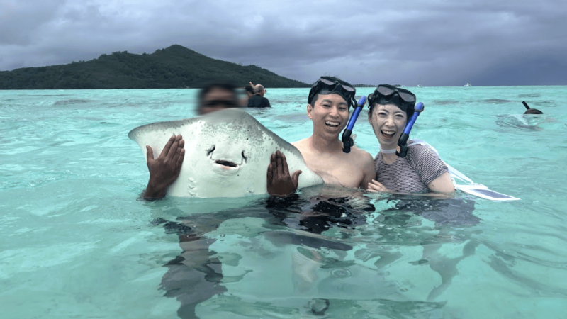 モツピクニックではシュノーケリングを楽しみました（ボラボラ島）