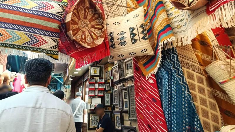 チュニス旧市街のカラフルな路地