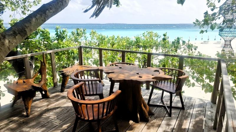 開放的な空間でランチ