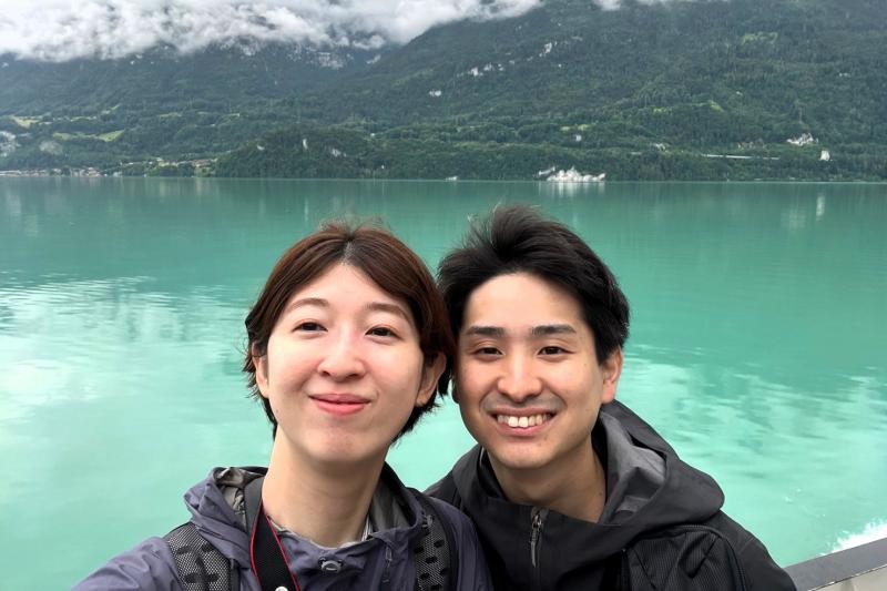 ブリエンツ湖クルーズ。船上にて