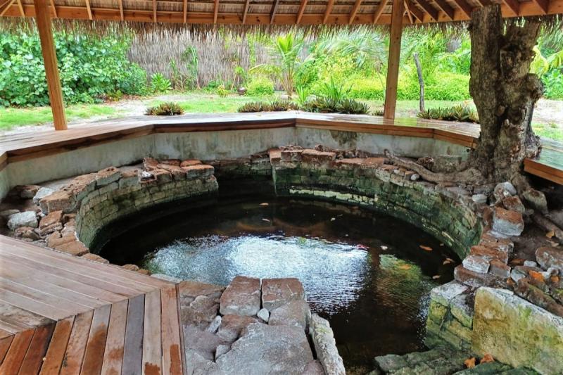島内には数百年前のモルディブの浴場も！
