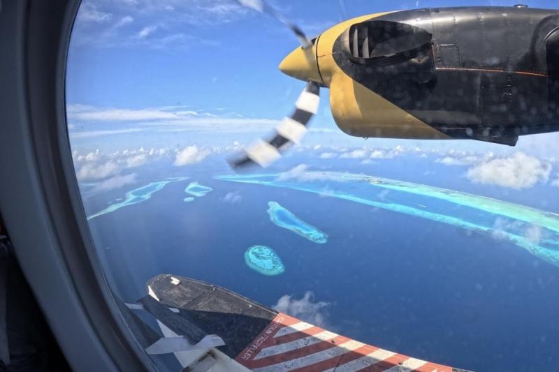 マーレから水上飛行機でジャワカラ モルディブへ。飛行機からの景色も最高でした