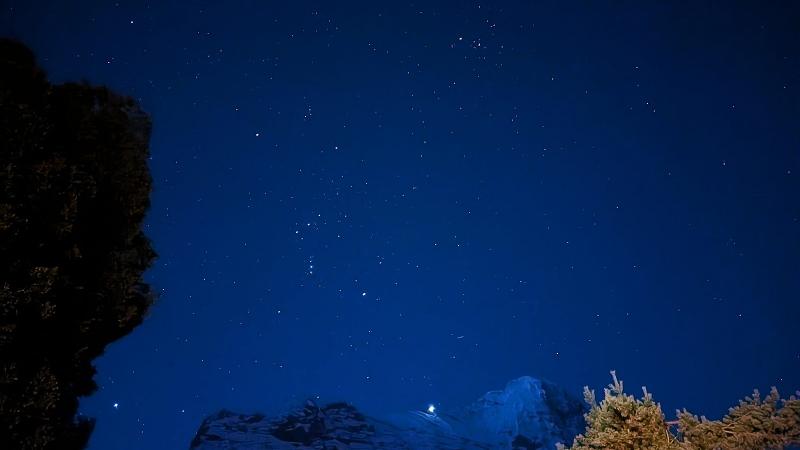 グリンデルワルトのホテルからの星空