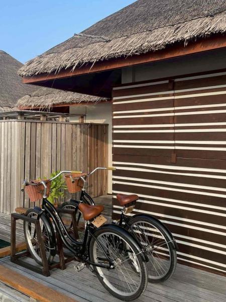 毎日どこへ行くにも自転車に乗っていきます。他のリゾートでは自転車が有料なところもあったので、無料で使用できるのはうれしかったです
