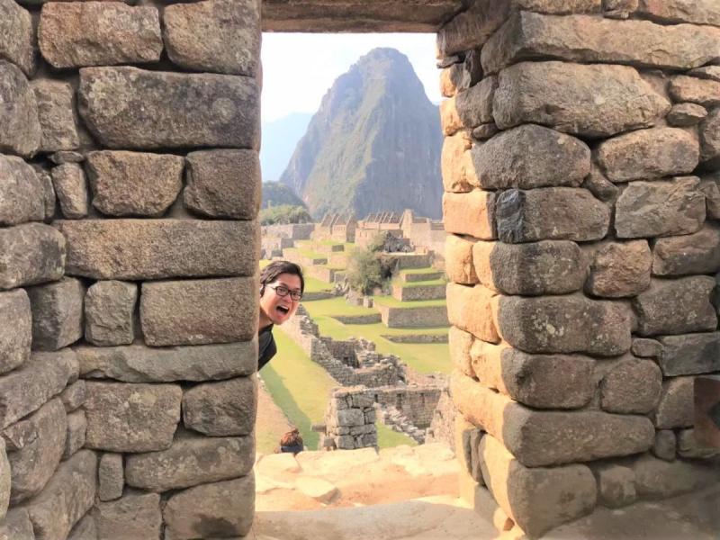 市街地の入り口は、ワイナピチュ山・遺跡・インカの石垣をフレーム内に収めることのできる写真スポットのひとつです