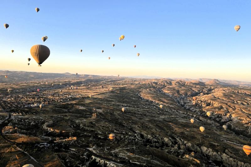 カッパドキアの気球に乗って空の旅