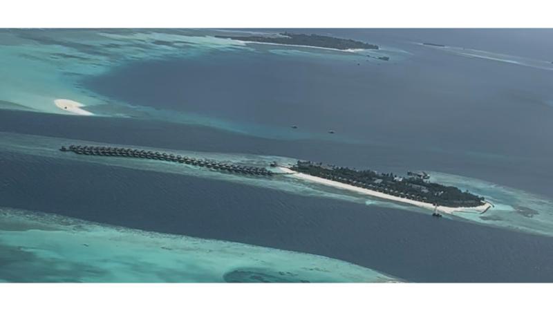 空から撮った「フラワリ アイランド リゾート」