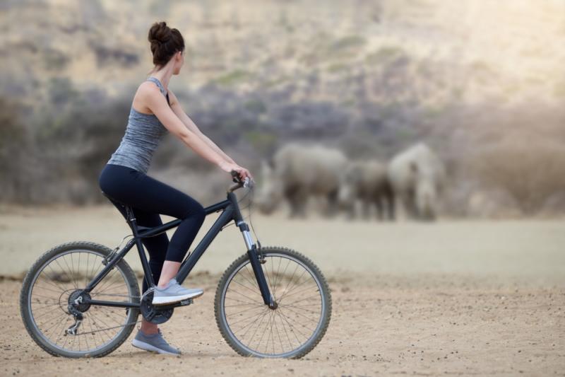 5. マウンテンバイクでツーリングありのままの自然の中をサイクリングするアクティビティです。体力やレベルにあわせてさまざまなルートが用意されています。車を降りて公園の景色、風や音を楽しみたい方に最適。武装したレンジャーが同行するので、野生動物に遭遇しても安心してツーリングを楽しめますよ。